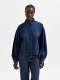 Selected CAMICIA DI JEANS, Dark Blue Denim, highres - 16082029_DarkBlueDenim_003.jpg