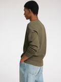Selected 100% BAUMWOLL PULLOVER MIT RUNDHALSAUSSCHNITT, Vetiver, highres - 16094385_Vetiver_1154769_008.jpg