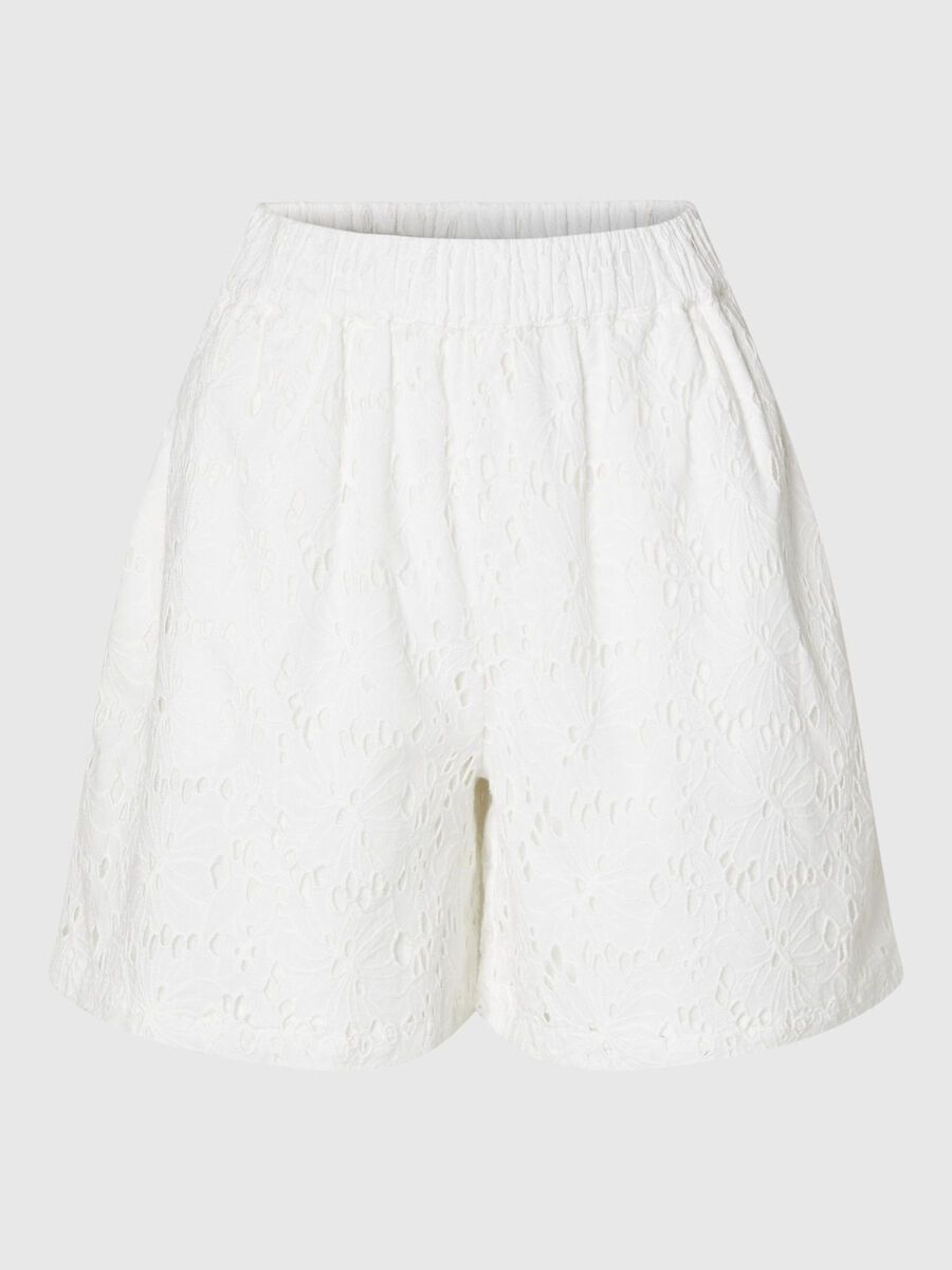 Selected BRODERIE ANGLAISE SHORTS, Snow White, highres - 16095103_SnowWhite_001.jpg