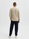 Selected CREW NECK KNITTED PULLOVER, Oatmeal, highres - 16082448_Oatmeal_901189_004.jpg