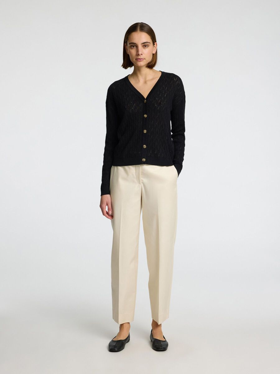 Selected STRUCTURED  CARDIGAN, Black, highres - 16097965_Black_005.jpg