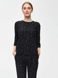 Selected ZIJDEN TOP MET 3/4 MOUWEN, Black, highres - 16066268_Black_667102_003.jpg