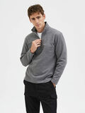 Selected GLIDELÅS FLEECE GENSER, Medium Grey Melange, highres - 16086359_MediumGreyMelange_003.jpg