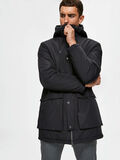 Selected PADDED - PARKA COAT, Black, highres - 16074187_Black_008.jpg