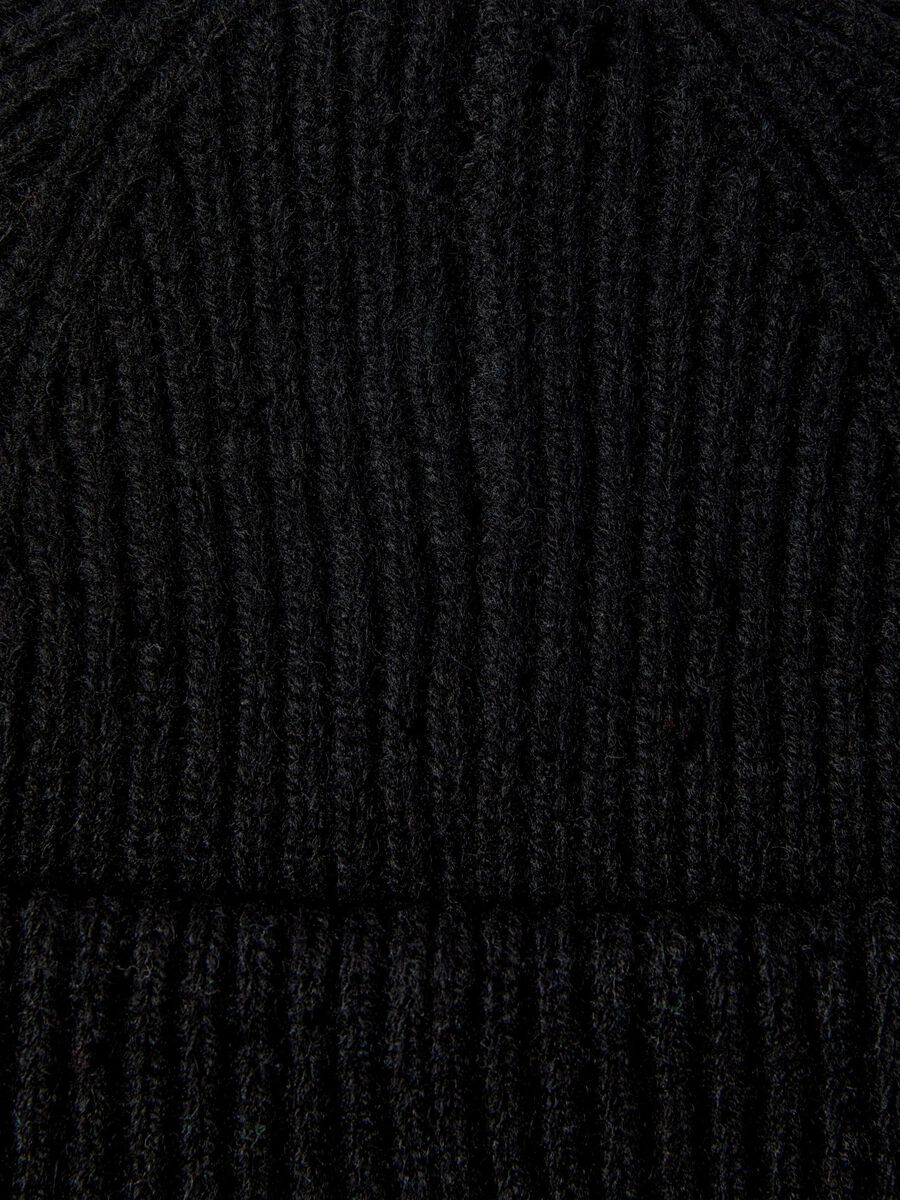 Selected 100 % LAINE MÉRINOS BONNET, Black, highres - 16094982_Black_003.jpg
