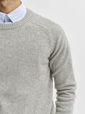 Selected CREW NECK KNITTED JUMPER, Medium Grey Melange, highres - 16079780_MediumGreyMelange_853720_006.jpg