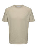 Selected KNITTED T-SHIRT, Egret, highres - 16084195_Egret_925237_001.jpg