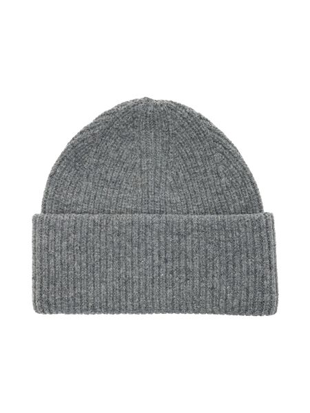 Selected KNITTED BEANIE, Light Grey Melange, highres - 16091373_LightGreyMelange_001.jpg
