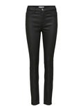 Selected PU-COATING HIGH-WAIST JEANS, Black, highres - 16082534_Black_001.jpg