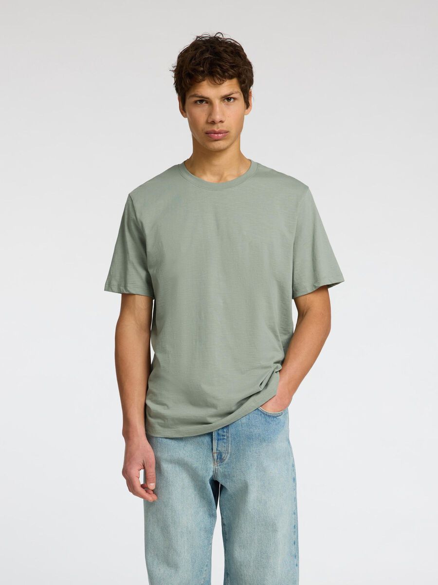 Selected COTON CHINÉ T-SHIRT, Iceberg Green, highres - 16092508_IcebergGreen_003.jpg