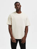 Selected SHORT-SLEEVED T-SHIRT, Oatmeal, highres - 16085887_Oatmeal_003.jpg