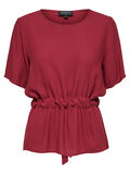 Selected DRAPED - SHORT SLEEVED TOP, Beet Red, highres - 16063071_BeetRed_001.jpg