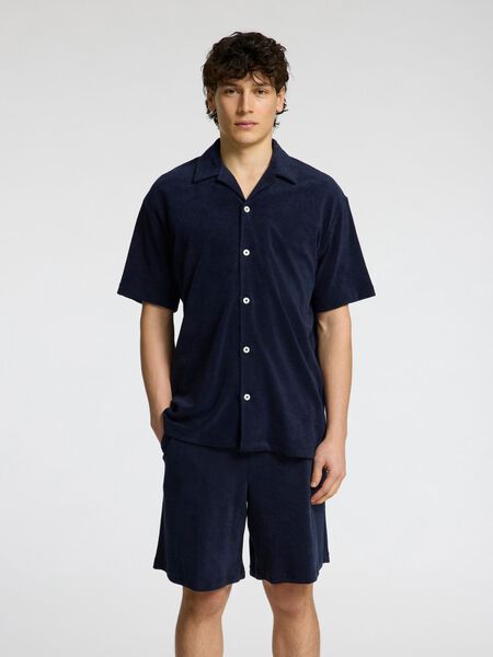 Selected TERRYCLOTH SHORT SLEEVED SHIRT, Sky Captain, highres - 16096778_SkyCaptain_003.jpg