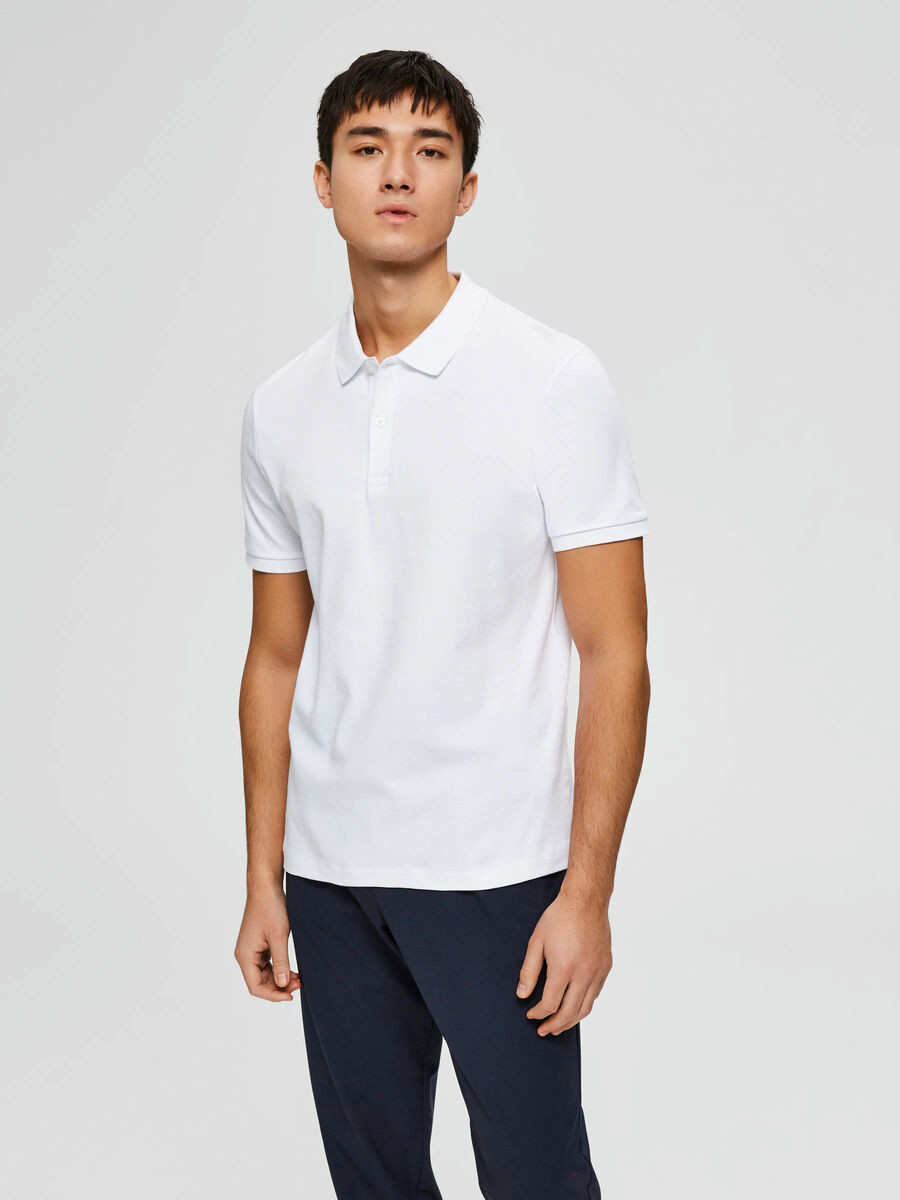 Selected REGULAR FIT - POLO SHIRT, Bright White, highres - 16072841_BrightWhite_003.jpg