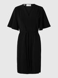 Selected SHORT V-NECK DRESS, Black, highres - 16096374_Black_001.jpg