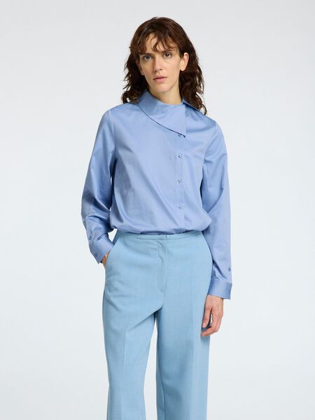 Selected ASYMMETRIC COLLAR SHIRT, Endless Sky, highres - 16095862_EndlessSky_003.jpg
