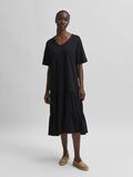 Selected ORGANIC COTTON JERSEY DRESS, Black, highres - 16077152_Black_003.jpg