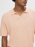 Selected SHORT-SLEEVED KNITTED POLO SHIRT, Cameo Rose, highres - 16092653_CameoRose_006.jpg