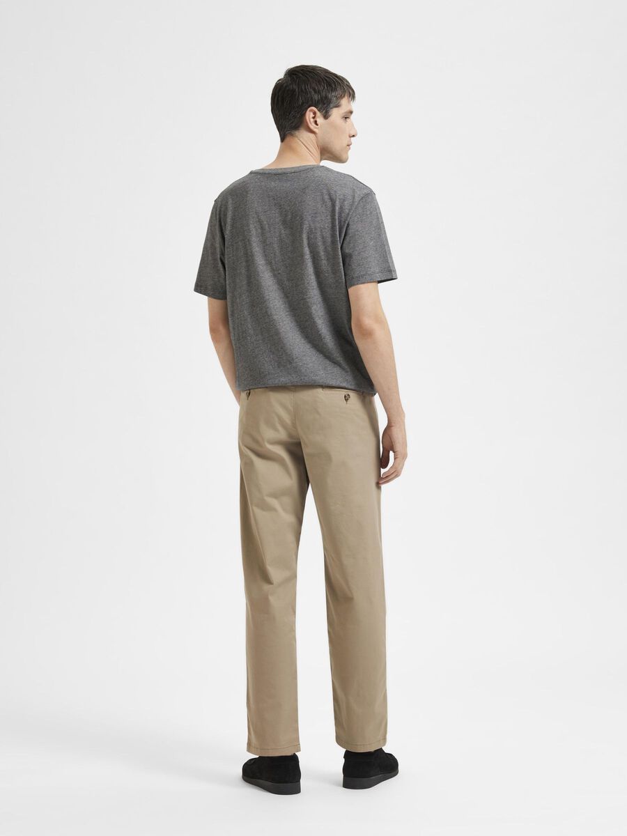 Selected 196 STRAIGHT FLEX CHINOS, Greige, highres - 16087665_Greige_004.jpg