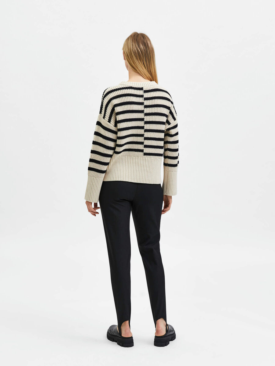 Selected STRIPED KNITTED PULLOVER, Sandshell, highres - 16084358_Sandshell_1001826_004.jpg