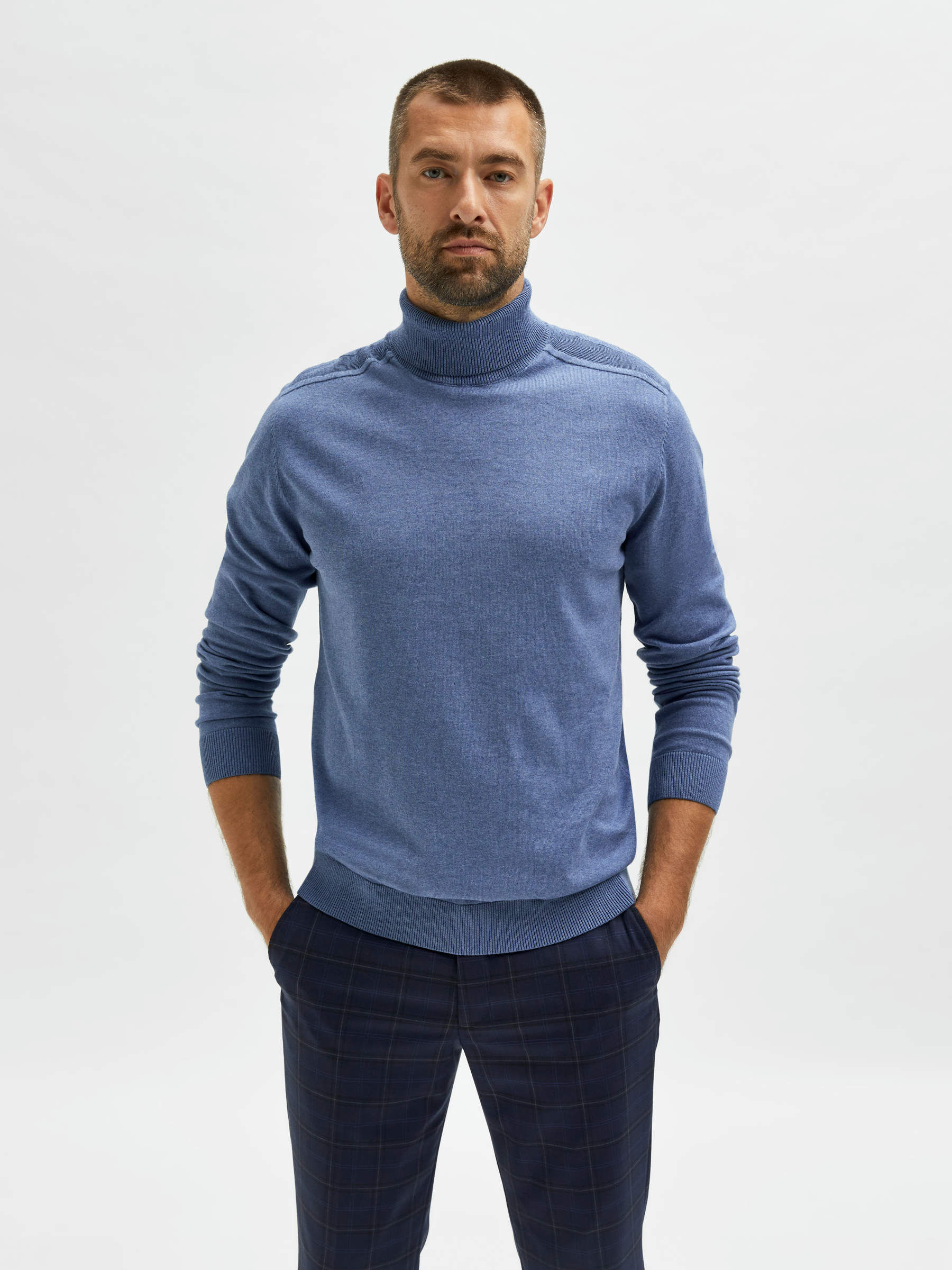 Pima cotton turtleneck | Selected