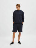 Selected EN MAILLE SHORTS EN MOLLETON, Navy Blazer, highres - 16083439_NavyBlazer_005.jpg