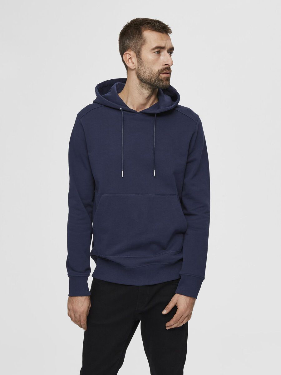 Selected KLASSISK HOODIE, Navy Blazer, highres - 16077368_NavyBlazer_003.jpg