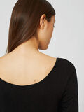 Selected BASIC - T-SHIRT MET LANGE MOUWEN, Black, highres - 16057340_Black_006.jpg