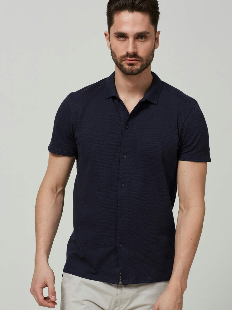 Selected KURZÄRMELIGES POLO SHIRT, Dark Sapphire, highres - 16058240_DarkSapphire_003.jpg