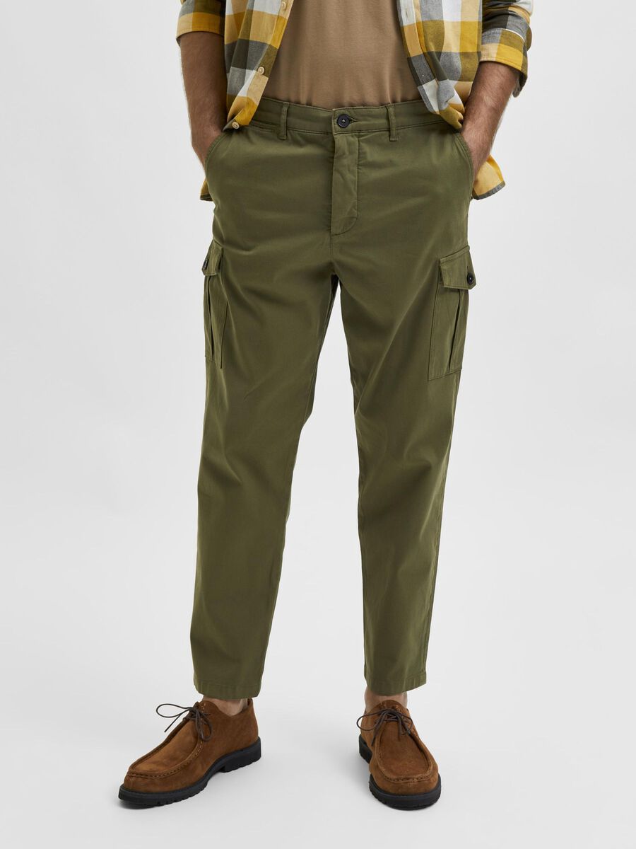 Selected 172 SLIM TAPERED FIT CARGO BROEK, Winter Moss, highres - 16083951_WinterMoss_003.jpg