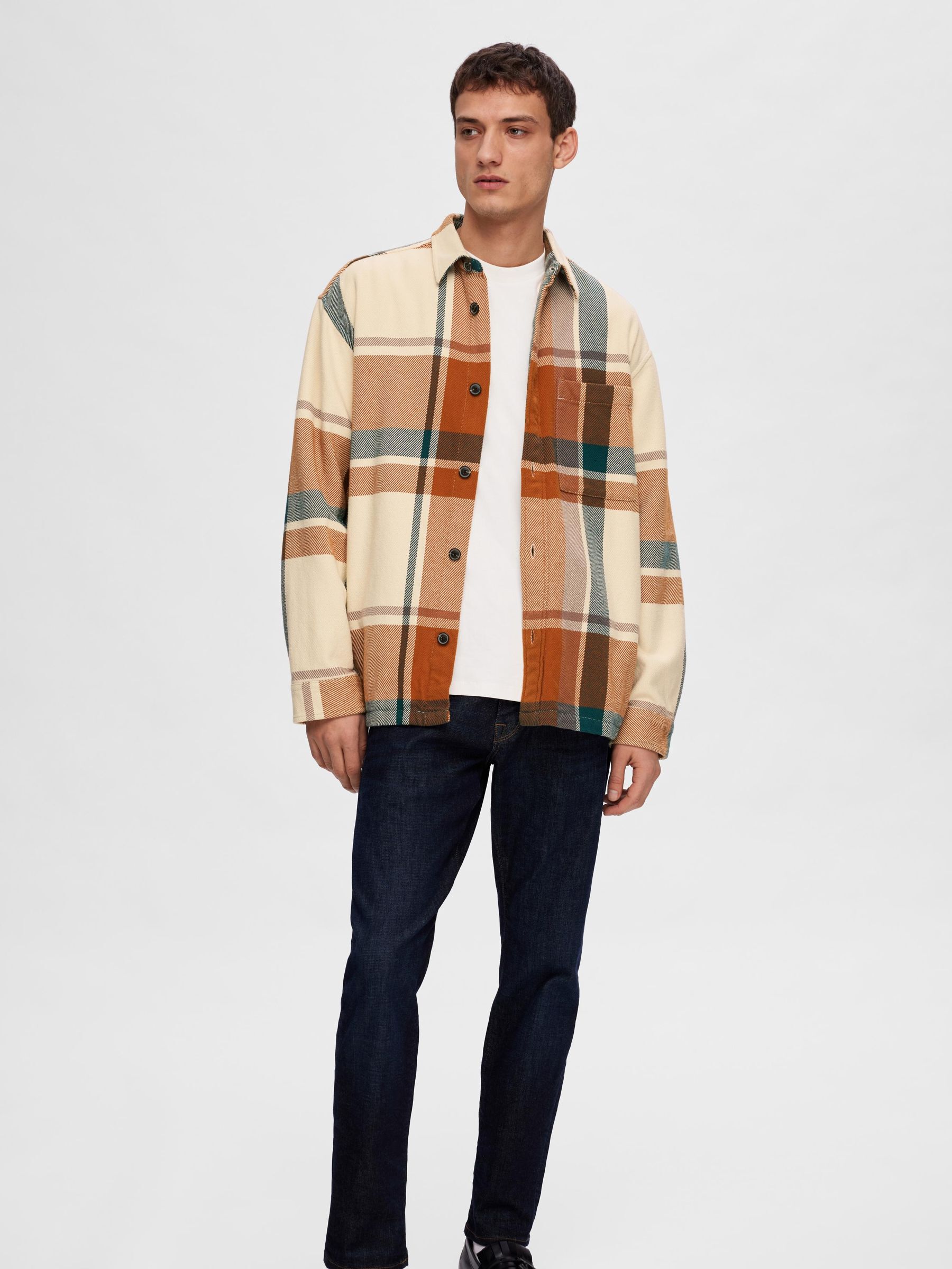 Geruite discount overshirt heren