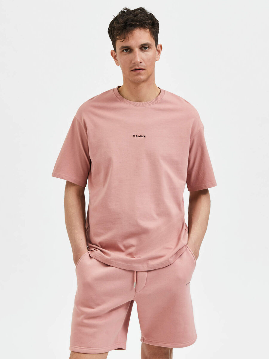Selected MANCHES COURTES T-SHIRT, Ash Rose, highres - 16085887_AshRose_003.jpg