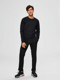 Selected RUNDHALSAUSSCHNITT SWEATSHIRT, Black, highres - 16072157_Black_005.jpg