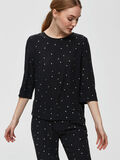 Selected ZIJDEN TOP MET 3/4 MOUWEN, Black, highres - 16066268_Black_667102_008.jpg