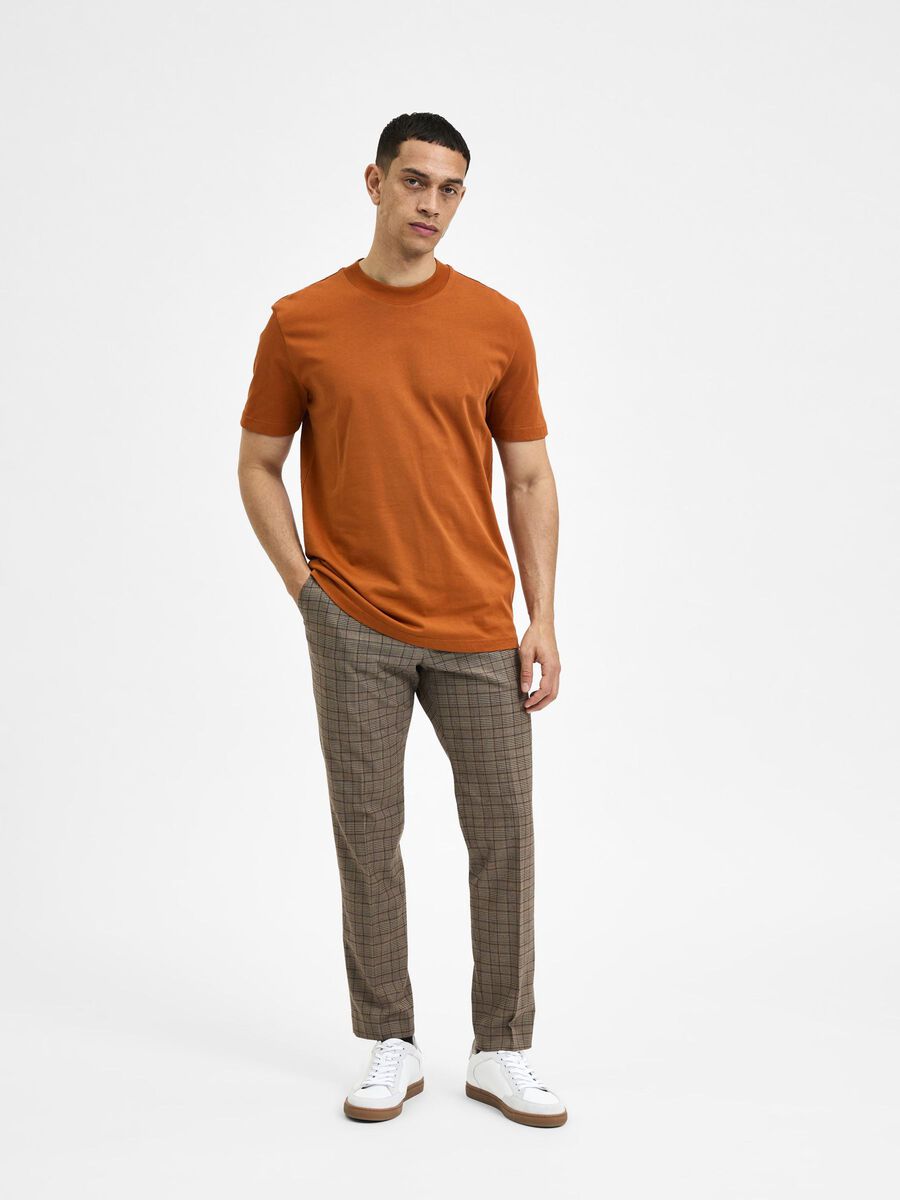 Selected SHORT-SLEEVED RELAXED FIT T-SHIRT, Bombay Brown, highres - 16077385_BombayBrown_005.jpg