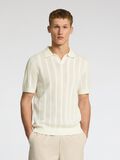 Selected 100% COTTON KNITTED POLO SHIRT, Egret, highres - 16096390_Egret_003.jpg