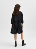 Selected 3/4 SLEEVED MINI DRESS, Black, highres - 16080842_Black_004.jpg