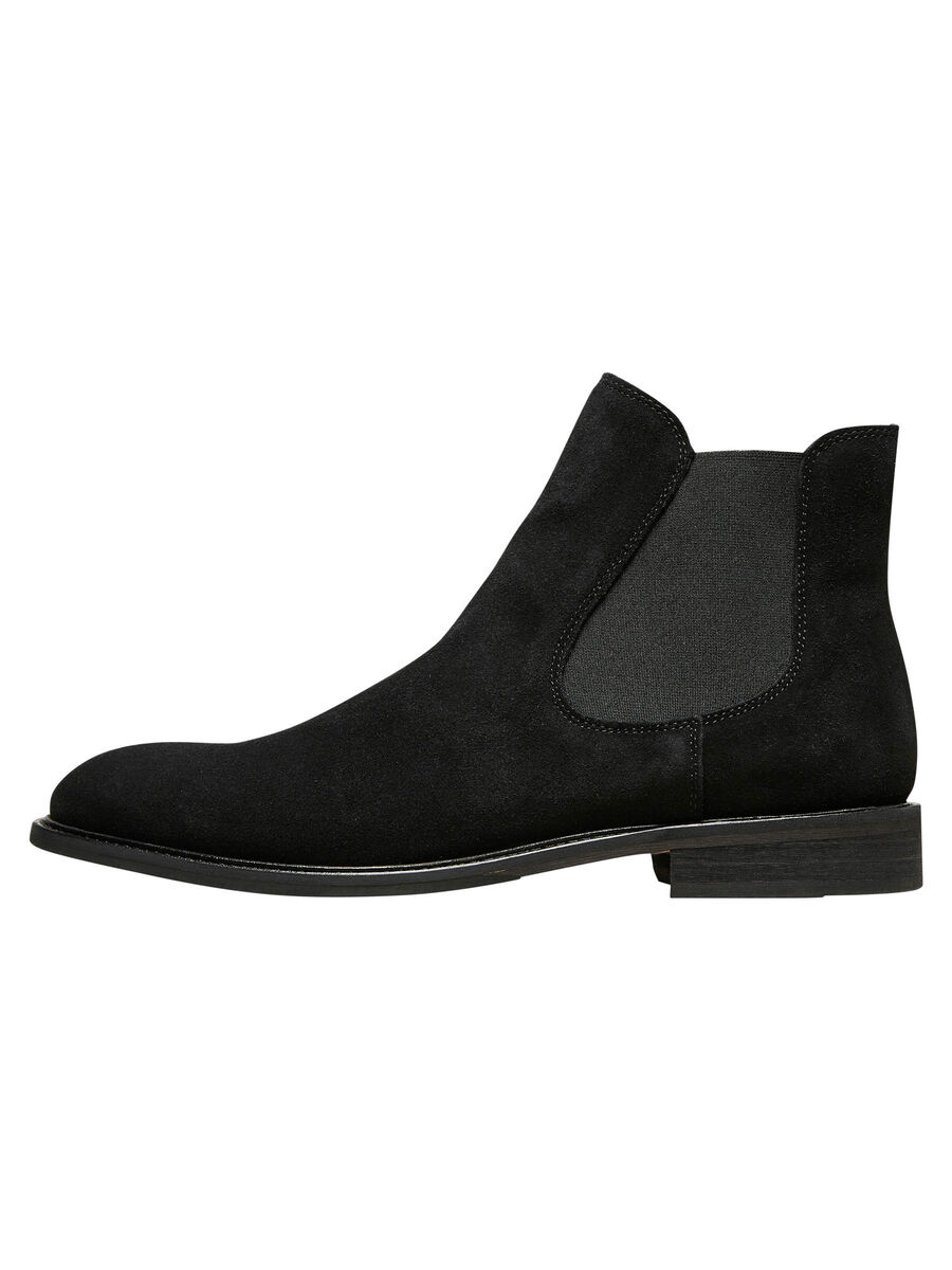 Selected BOTTINES CHELSEA - BOTTES EN CUIR, Black, highres - 16062336_Black_001.jpg