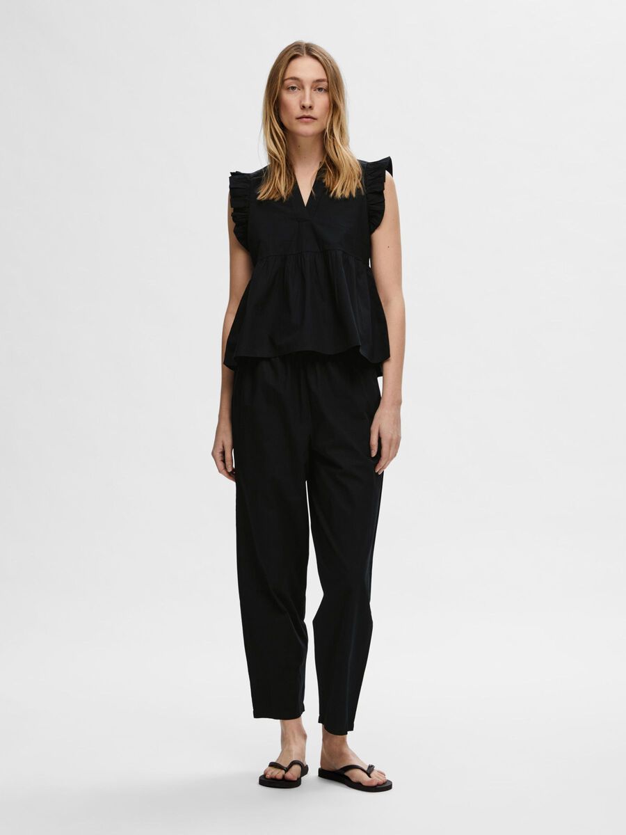 Selected RUCHES TOP, Black, highres - 16094350_Black_005.jpg