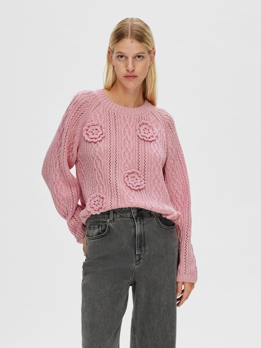 Selected FLORAL KNITTED PULLOVER, Lilac Sachet, highres - 16094070_LilacSachet_1110482_003.jpg