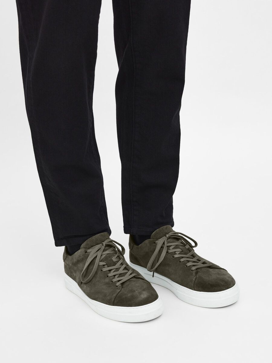 Selected CHUNKY SUÈDE SNEAKERS, White, highres - 16095934_White_003.jpg