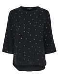 Selected ZIJDEN TOP MET 3/4 MOUWEN, Black, highres - 16066268_Black_667102_001.jpg