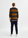 Selected BLOCK STRIPED PULLOVER, Curry, highres - 16079768_Curry_853536_004.jpg