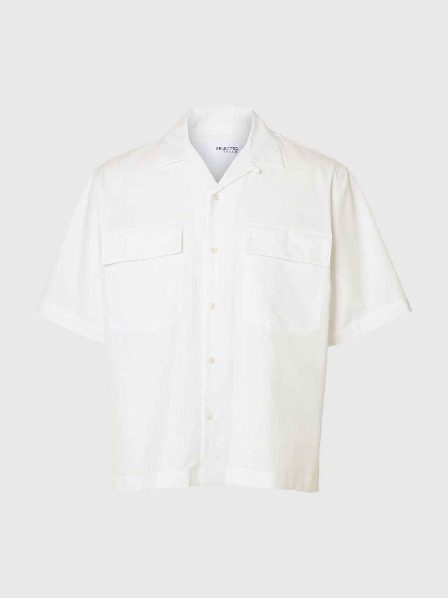 Selected BOXY FIT SHORT SLEEVED SHIRT, White, highres - 16099037_White_1214282_001.jpg