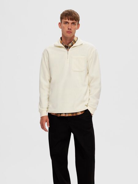 Selected FLEECE SWEATSHIRT, Egret, highres - 16090829_Egret_003.jpg