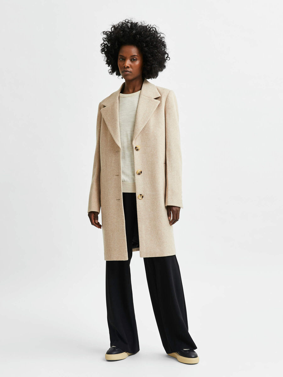 Selected SINGLE-BREASTED COAT, Beige, highres - 16079292_Beige_850001_005.jpg