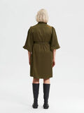 Selected CURVE BALLOON SLEEVED SHIRT DRESS, Dark Olive, highres - 16084735_DarkOlive_004.jpg