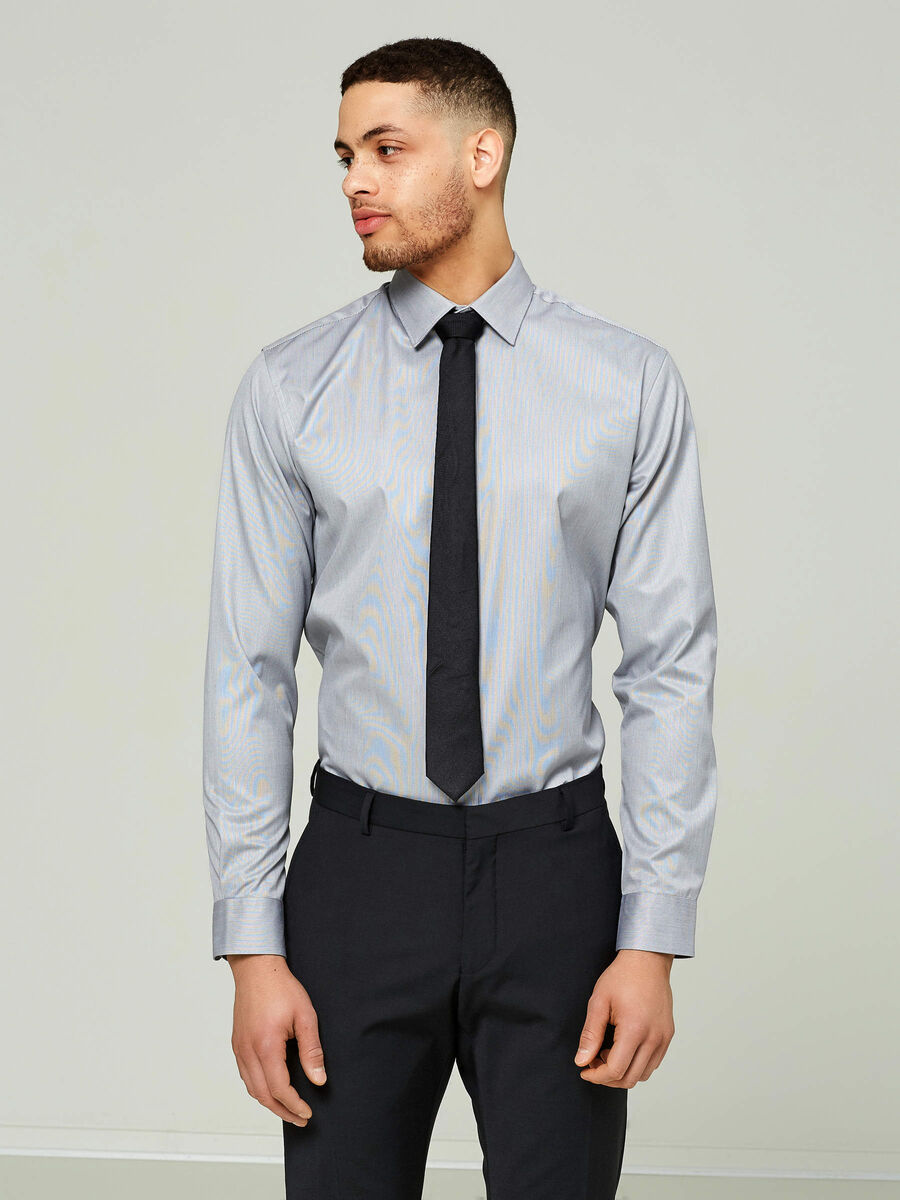 Selected SLIM FIT SKJORTE, Grey Melange, highres - 16044019_GreyMelange_003.jpg