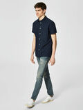 Selected SLIM FIT OVERHEMD MET KORTE MOUWEN, Dark Sapphire, highres - 16060806_DarkSapphire_603053_005.jpg