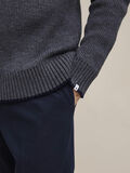 Selected HEAVY ORGANIC MERINO WOOL PULLOVER, Medium Grey Melange, highres - 16060241_MediumGreyMelange_636835_006.jpg